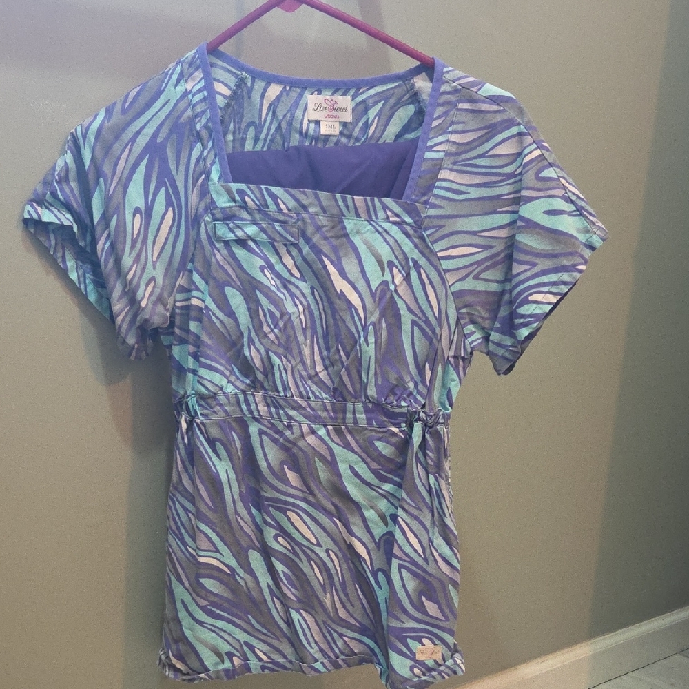 Blue and Purple Scrub Set
